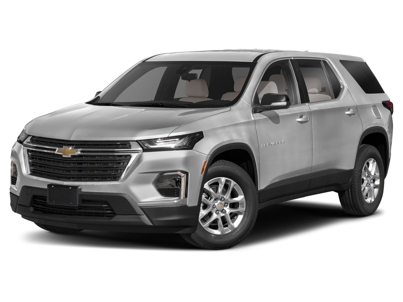 2022 Chevrolet Traverse Premier in Silver Ice Metallic — front three-quarter view