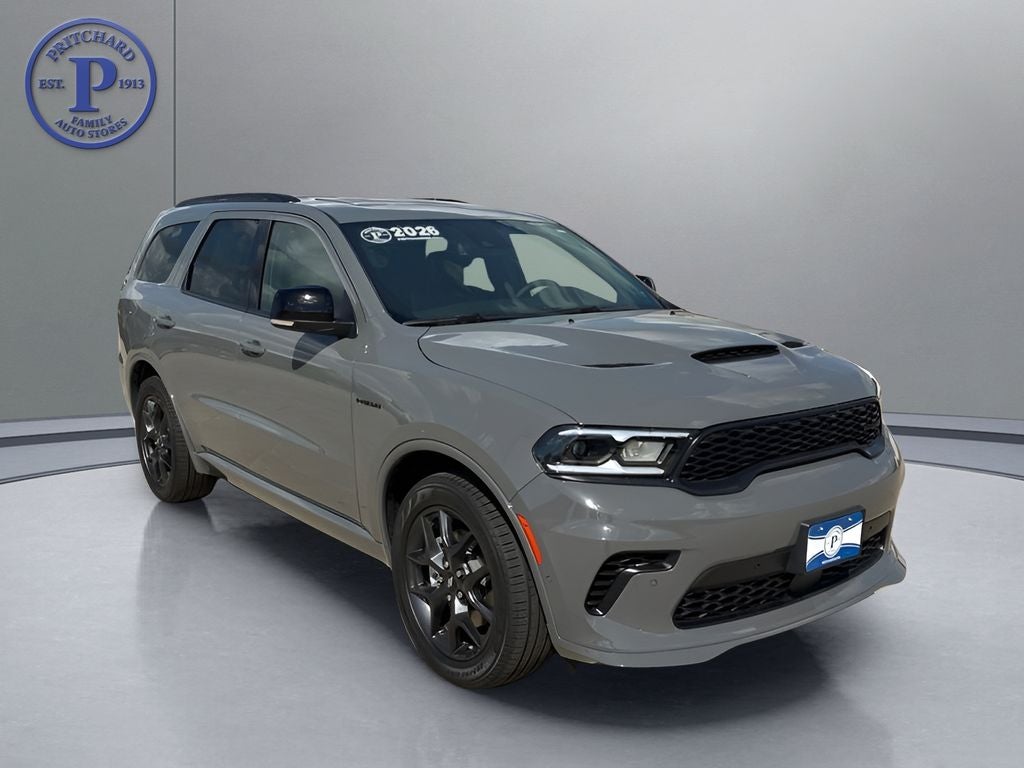 2026 Dodge Durango DURANGO GT PLUS AWD HEMI V8 in Destroyer Gray Clear-Coat Exterior Paint — front three-quarter view
