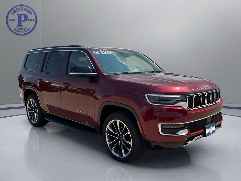 2023 Jeep Wagoneer Series II 4x4 in Velvet Red Pearlcoat — front three-quarter view