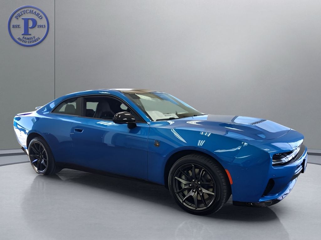2026 Dodge Charger CHARGER SCAT PACK PLUS 2-DOOR AWD in Bludicrous Exterior Paint — front three-quarter view