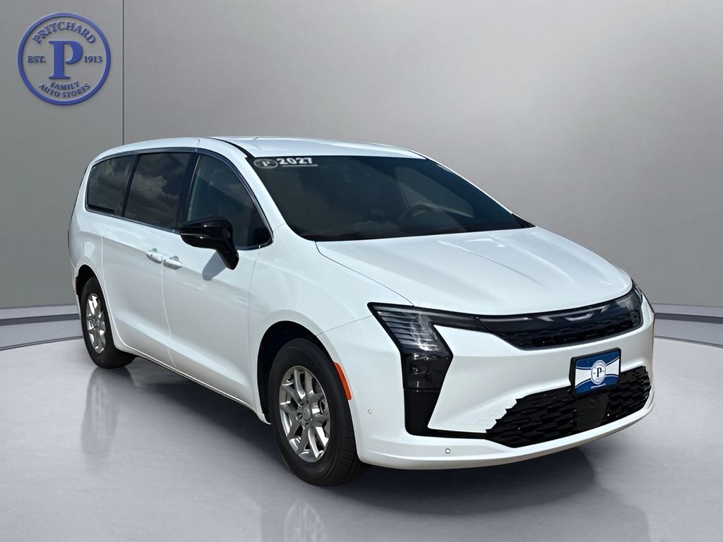 2027 Chrysler Pacifica PACIFICA SELECT in Bright White Clear-Coat Exterior Paint — front three-quarter view
