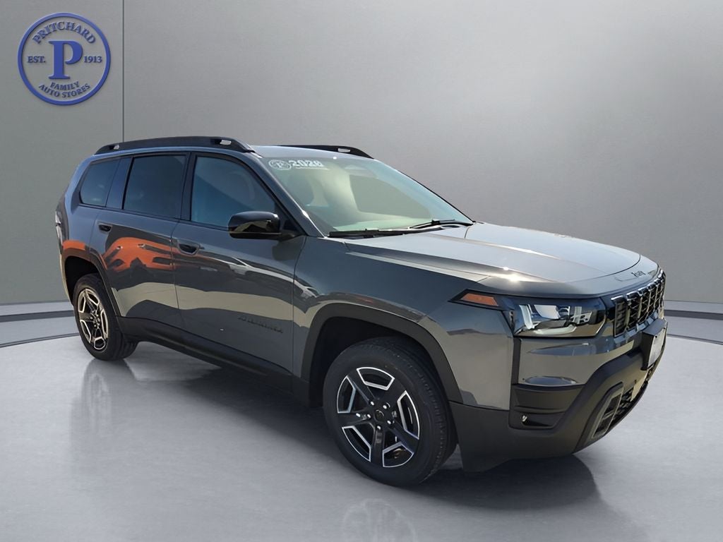 2026 Jeep Cherokee CHEROKEE LAREDO 4X4 in Sting-Gray Clear-Coat Exterior Paint — front three-quarter view