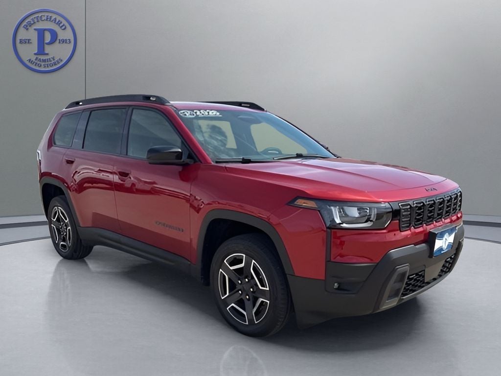 2026 Jeep Cherokee CHEROKEE LAREDO 4X4 in Red Hot Pearl-Coat Exterior Paint — front three-quarter view