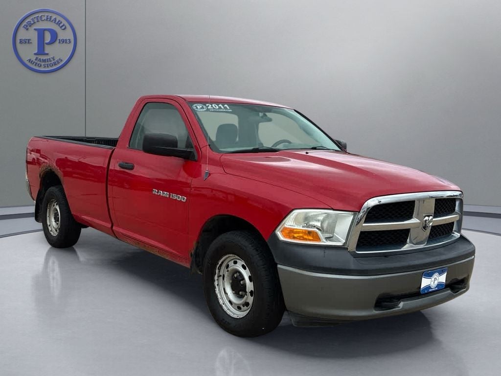 2011 RAM Ram 1500 ST in Flame Red Clearcoat — front three-quarter view